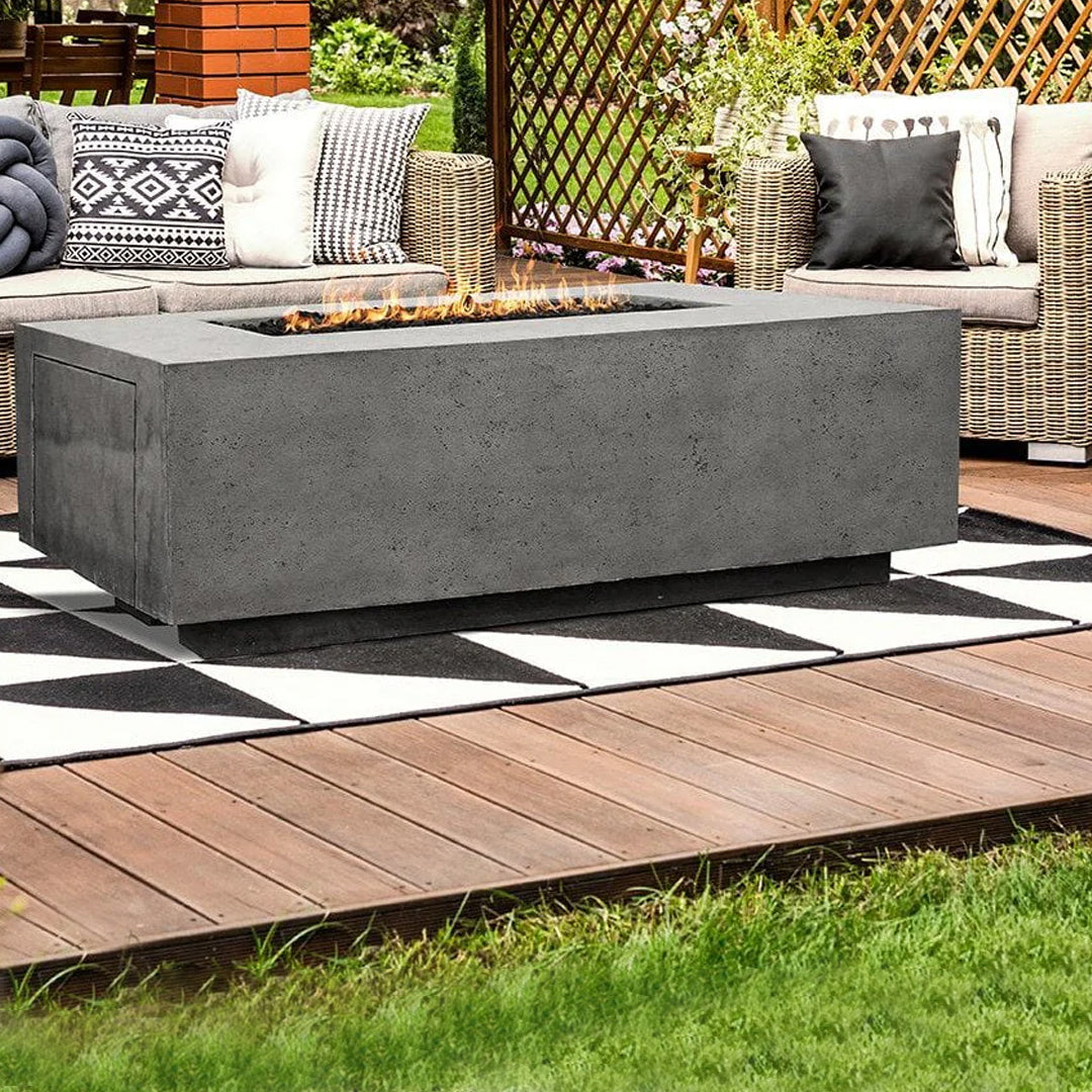 Porto 68 Fire Table PH-422 in GFRC Concrete - Majestic Fountains