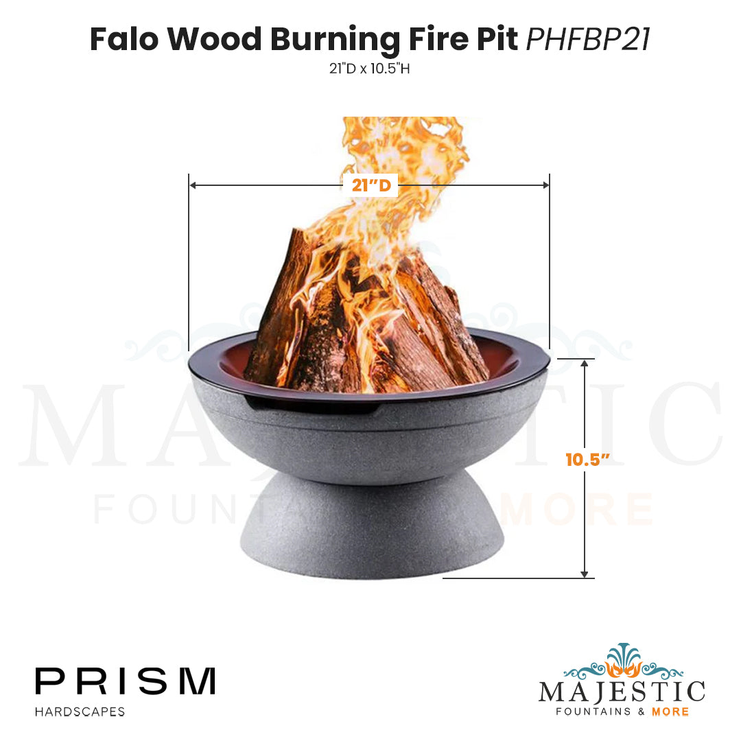 Falo Wood Burning Fire Pit PHFBP21 - Majestic Fountains
