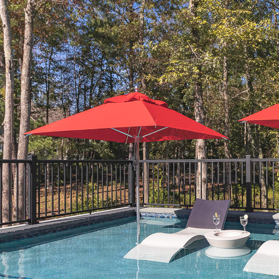 Ledge Lounger Square Pulley Premier Umbrella