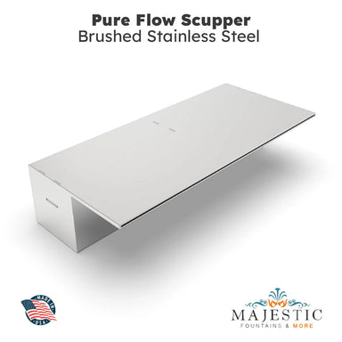 Pure Flow Scupper in Stainless Steel by Grand Effects - Majestic Fountains