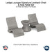 QUICKSHIP Ledge Lounger Signature Lowback Chairs & Side Table Set Color Sandstone - In-Pool & Patio Furniture - Majestic Fountains