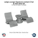 QUICKSHIP Ledge Lounger Signature Lowback Chairs & Side Table Set Color Granite Gray - In-Pool & Patio Furniture - Majestic Fountains