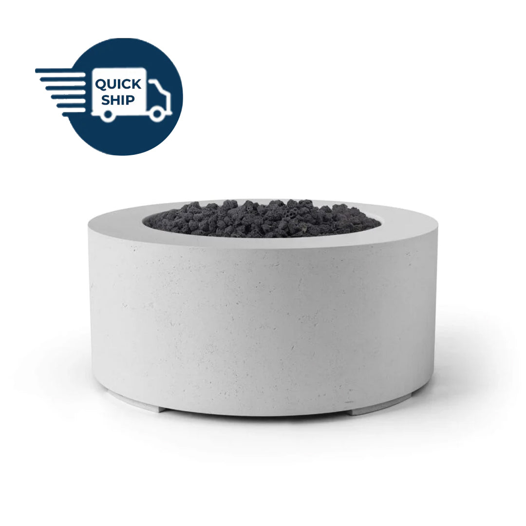 QUICKSHIP Belmont Fire Pit in DEKKO  Concrete  by HPC - Majestic Fountains