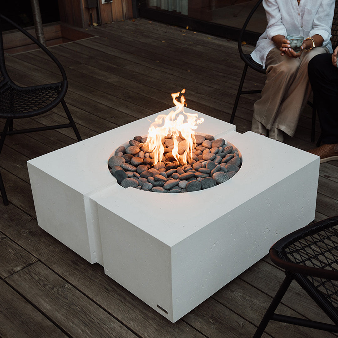 QUICKSHIP Bravo Fire Pit DEKKO  Concrete  by HPC - Majestic Fountains