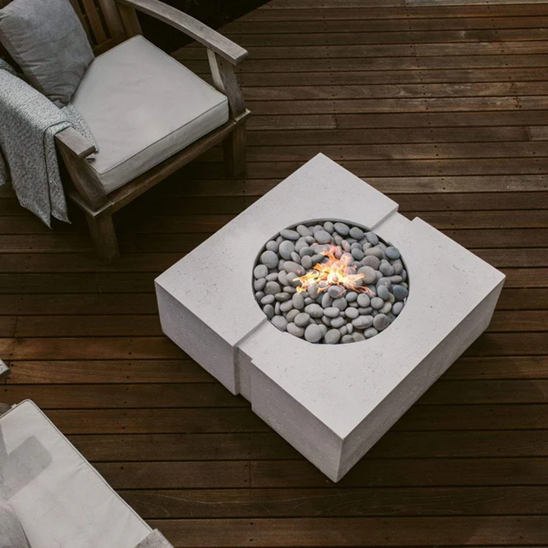 QUICKSHIP Bravo Fire Pit DEKKO  Concrete  by HPC - Majestic Fountains