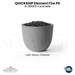 QUICKSHIP Element Fire Pit in DEKKO  Concrete  - Majestic Fountains