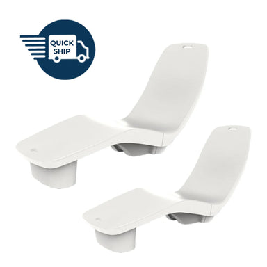 QUICKSHIP Laylo Lounger in White - Majestic Fountains