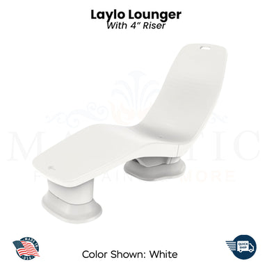 QUICKSHIP Laylo Lounger in White - Majestic Fountains