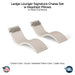 QUICKSHIP Ledge Lounger Signature Chaise Set w Headrest Pillows - In-Pool Furniture Cloud Cated Grey - Majestic Fountains