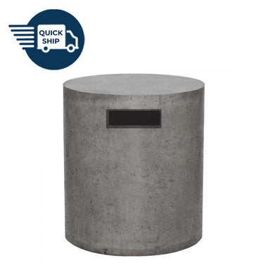 QUICKSHIP Orinda Propane Enclosure PH457-P in GFRC Concrete in Pewter by Prism Hardscapes - Majestic Fountains
