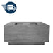 QUICKSHIP Tavola 2 Fire Table PH-406-4 in GFRC Concrete in Pewter by Prism Hardscapes + Free Cover - Majestic Fountains