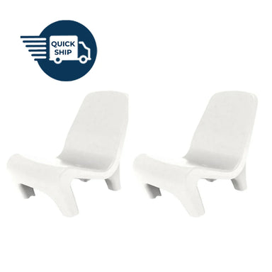 QUICKSHIP Tenjam Freelo Chair In White  - Majestic Fountains