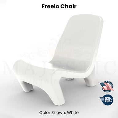 QUICKSHIP Tenjam Freelo Chair In White  - Majestic Fountains
