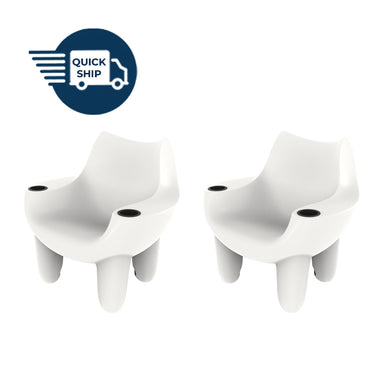 QUICKSHIP Tenjam Mibster Chair in White - Majestic Fountains