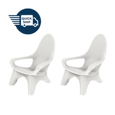 QUICKSHIP Tenjam Woosah Chair in White   - Majestic Fountains