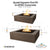 Quad Square Fire Pit in GFRC Concrete - Majestic Fountains