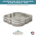 Quadrifoil One-Piece Fountain Basin in Cast Stone - #1107 - Majestic Fountains
