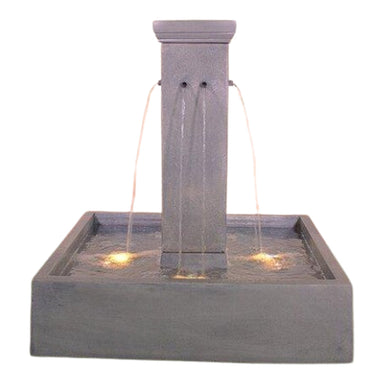 Quadrum Concrete Outdoor Courtyard Fountain - 1740 - Majestic Fountains