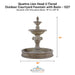 Quattro Lion Head 2-Tiered Outdoor Courtyard Fountain with Basin - 1227 - Majestic Fountains
