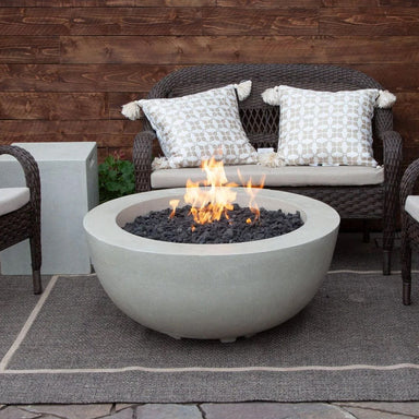 Quick Ship Moderno 8 Fire Pit PH-455-3 in GFRC Concrete in Natural - Majestic Fountains