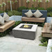 Quick Ship Tavola 2 Fire Table PH-406-4 in GFRC Concrete in Pewter - Majestic Fountains