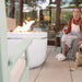 Quickship Ledge Lounger Halo Fire Pit - Majestic Fountains