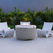 Quickship Ledge Lounger Halo Fire Pit - Majestic Fountains