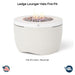 Quickship Ledge Lounger Halo Fire Pit - Majestic Fountains