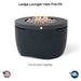 Quickship Ledge Lounger Halo Fire Pit - Majestic Fountains
