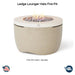 Quickship Ledge Lounger Halo Fire Pit - Majestic Fountains