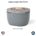 Quickship Ledge Lounger Halo Fire Pit - Majestic Fountains