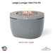 Ledge Lounger Halo Fire Pit - Majestic Fountains