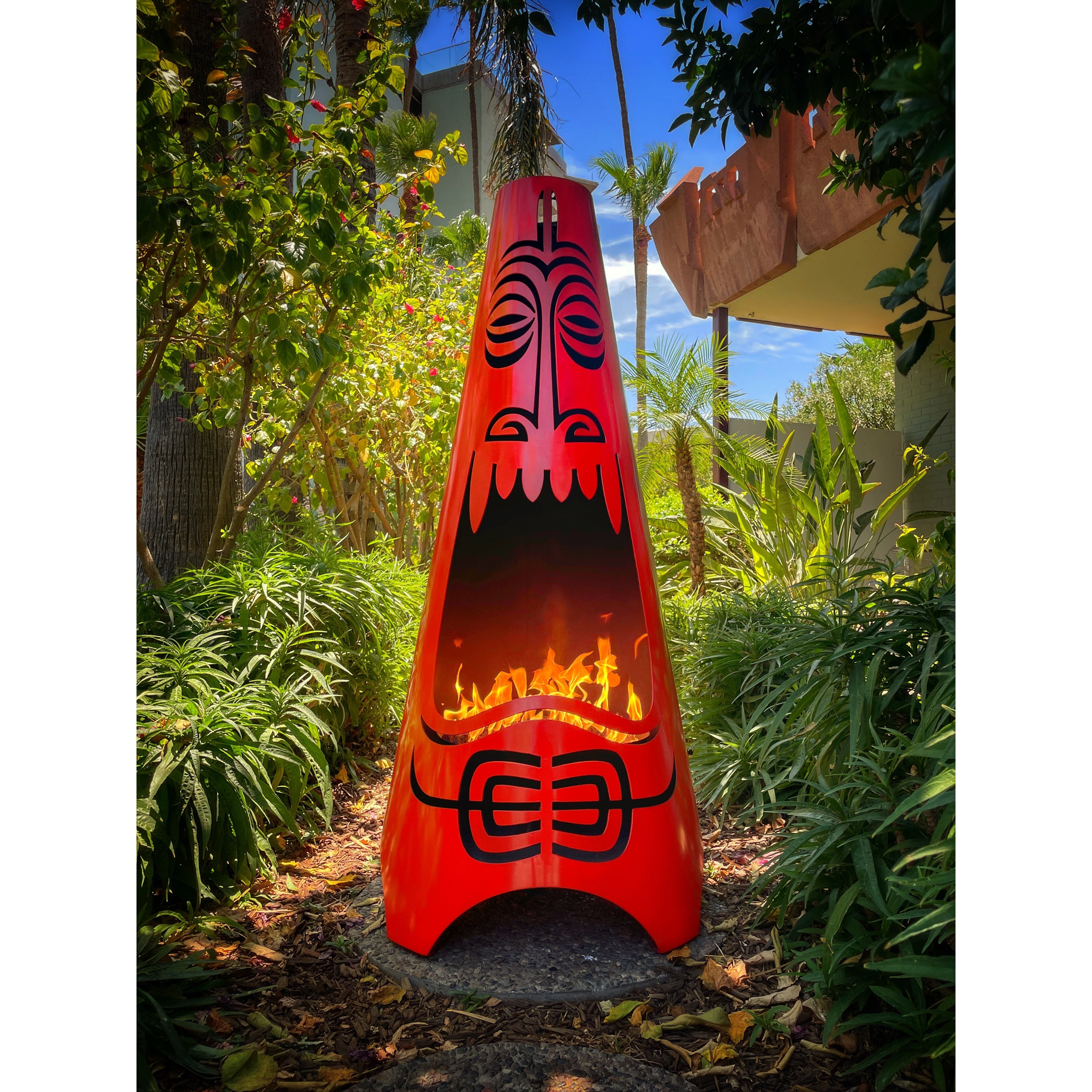 ROTAI SHAG Tikifire 4ft. Tall Fire Sculpture- Majestic Fountains and More
