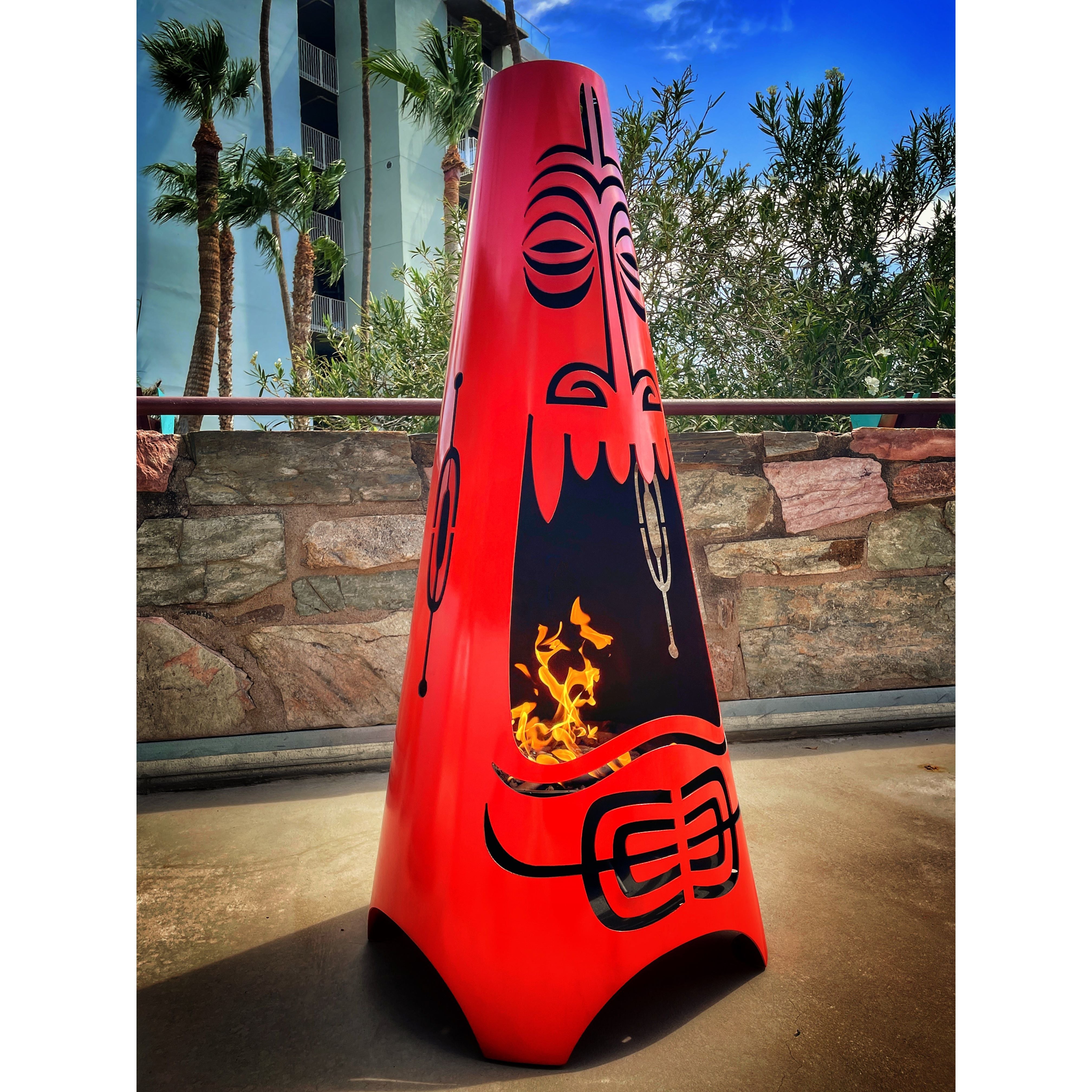 ROTAI SHAG Tikifire 4ft. Tall Fire Sculpture- Majestic Fountains and More