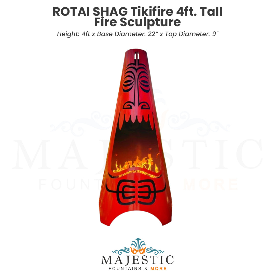 ROTAI SHAG Tikifire 4ft. Tall Fire Sculpture  - Majestic Fountains