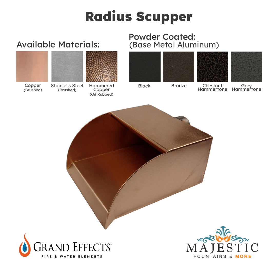 Radius Scupper by Grand Effects - Majestic Fountains & More