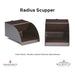 Radius Scupper Chestnut Hammertone - Majestic Fountains
