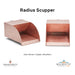 Radius Scupper Copper - Majestic Fountains