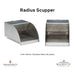Radius Scupper Stainless Steel - Majestic Fountains