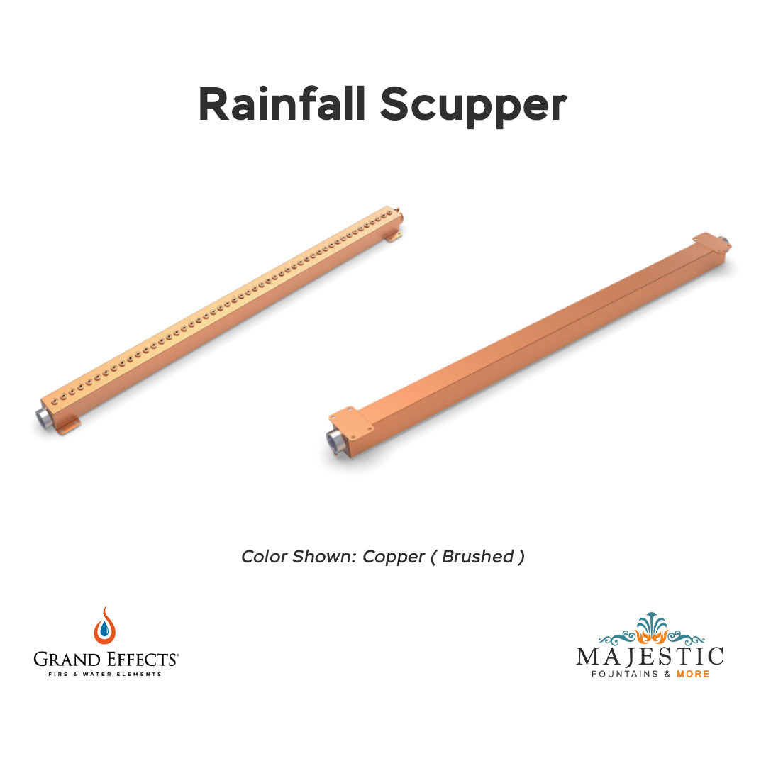 Rainfall Scupper Copper - Majestic Fountains