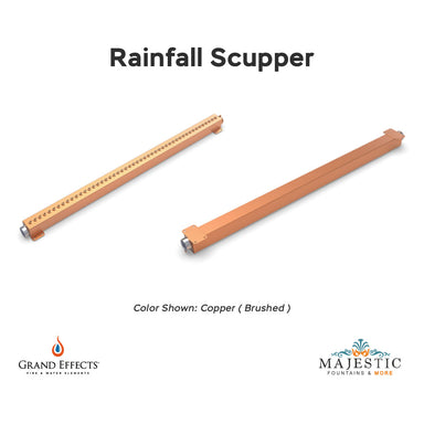 Rainfall Scupper Copper - Majestic Fountains