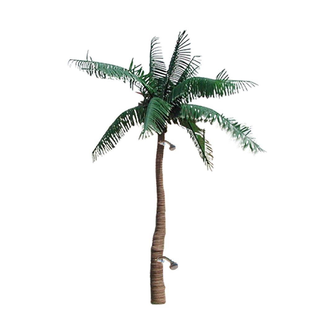 Rainforest Bliss Twin Shower Artificial Palm Tree Palm - Majestic Fountains