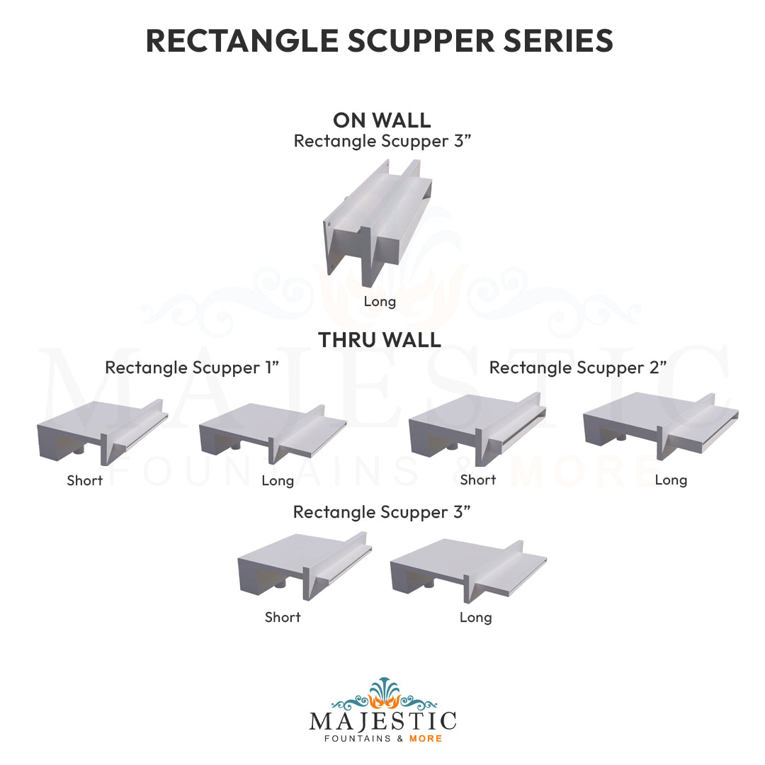 Rectangle Scupper Series - Majestic Fountains