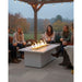 Rectangle Two-Piece Fire Pit Table in GFRC Concrete - Majestic Fountains
