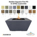 Redan Square Fire Pit in GFRC Concrete - Majestic Fountains