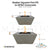 Redan Square Fire Pit in GFRC Concrete - Majestic Fountains