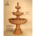 Regale Concrete 3 Tier - Outdoor Courtyard Fountain - 1257 in Cotto finish, a studio shot with 78 inch height and caution text