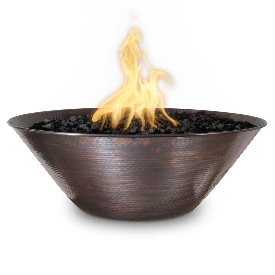 TOP Fires Remi Fire Bowl in Hammered Copper by The Outdoor Plus - Majestic Fountains