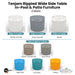 Tenjam Rippled Wide Side Table - In-Pool & Patio Furniture