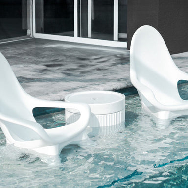 Rippled Wide Table with Umbrella Hole  - Majestic Fountains